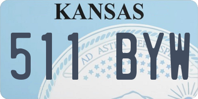 KS license plate 511BYW
