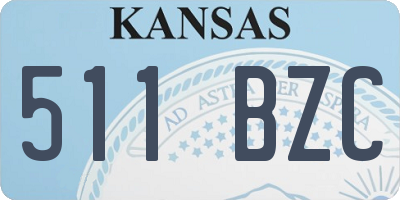 KS license plate 511BZC