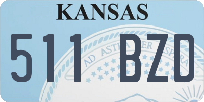 KS license plate 511BZD