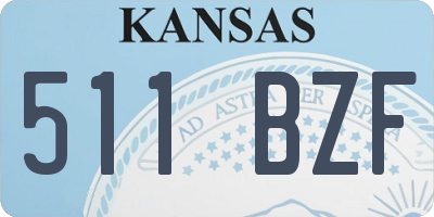 KS license plate 511BZF