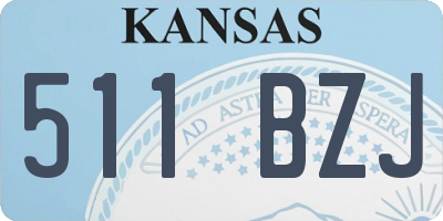 KS license plate 511BZJ