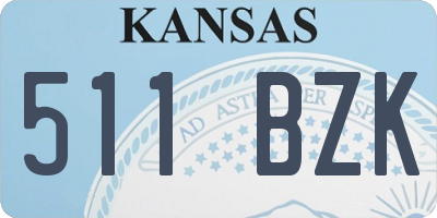 KS license plate 511BZK