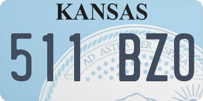 KS license plate 511BZO