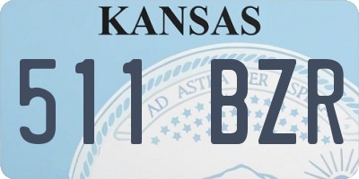 KS license plate 511BZR