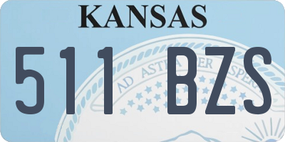 KS license plate 511BZS