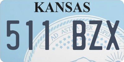 KS license plate 511BZX