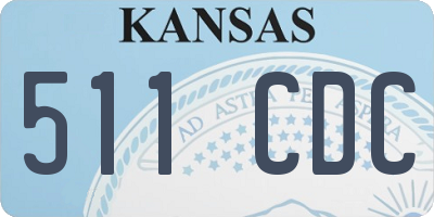 KS license plate 511CDC