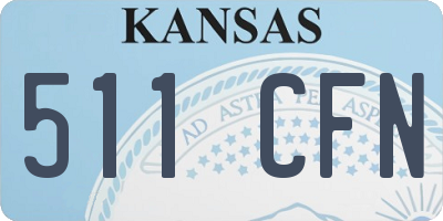 KS license plate 511CFN