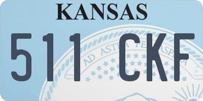 KS license plate 511CKF