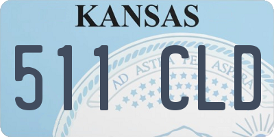 KS license plate 511CLD