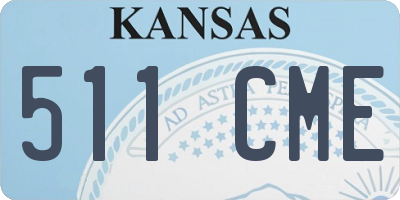 KS license plate 511CME