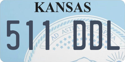 KS license plate 511DDL