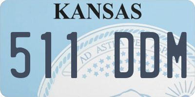 KS license plate 511DDM
