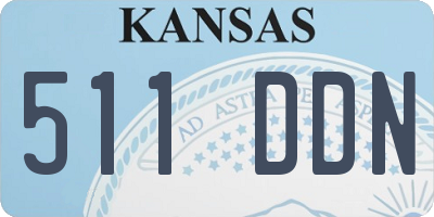 KS license plate 511DDN