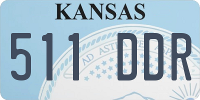 KS license plate 511DDR