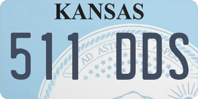 KS license plate 511DDS