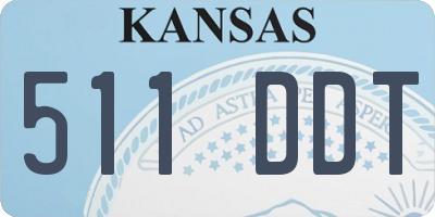 KS license plate 511DDT