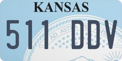 KS license plate 511DDV