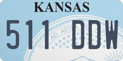 KS license plate 511DDW