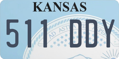 KS license plate 511DDY
