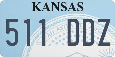 KS license plate 511DDZ