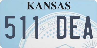 KS license plate 511DEA