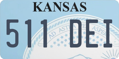 KS license plate 511DEI