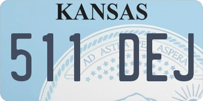 KS license plate 511DEJ