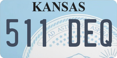 KS license plate 511DEQ