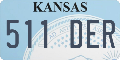 KS license plate 511DER