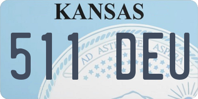 KS license plate 511DEU