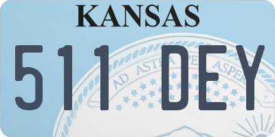 KS license plate 511DEY