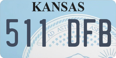 KS license plate 511DFB