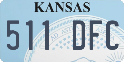 KS license plate 511DFC