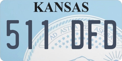 KS license plate 511DFD