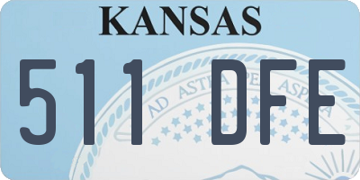 KS license plate 511DFE