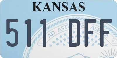 KS license plate 511DFF
