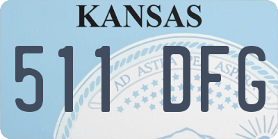 KS license plate 511DFG