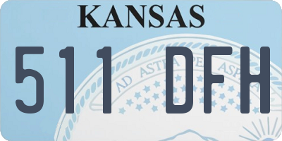 KS license plate 511DFH