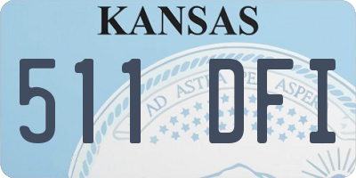 KS license plate 511DFI