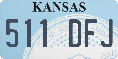 KS license plate 511DFJ