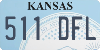 KS license plate 511DFL