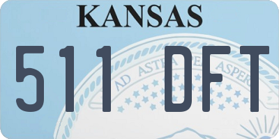 KS license plate 511DFT