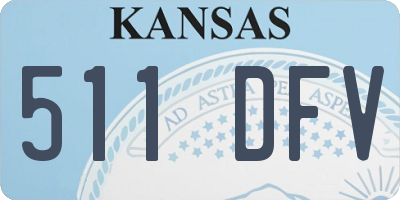 KS license plate 511DFV