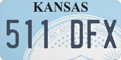 KS license plate 511DFX