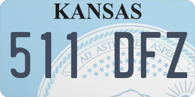 KS license plate 511DFZ