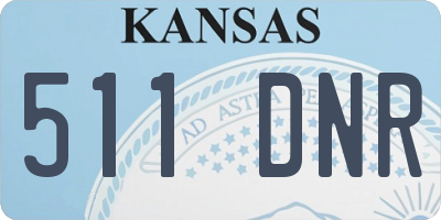 KS license plate 511DNR