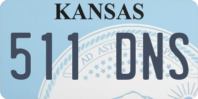 KS license plate 511DNS