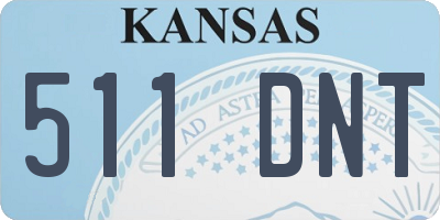 KS license plate 511DNT