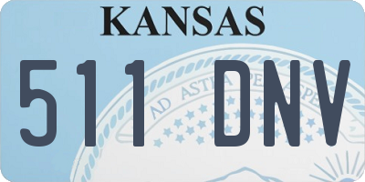 KS license plate 511DNV